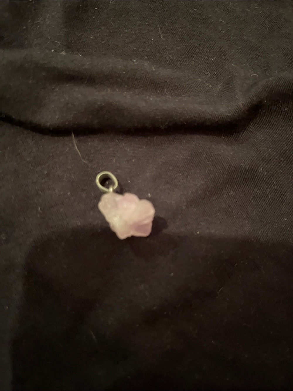 Purple Raw Crystal Charm Pendant for Women